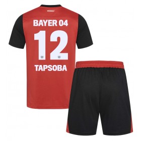 Dětské fotbalový komplet Bayer Leverkusen Edmond Tapsoba #12 Domácí košile 2024-25 Krátkým Rukávem